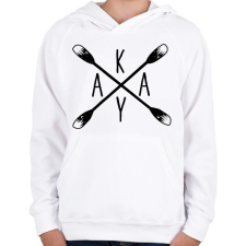 PRINTFASHION Kayak - evezőkkel - Gyerek kapucnis pulóver - Fehér gyerek pulóver, kardigán