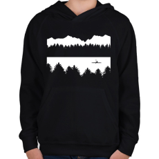 PRINTFASHION Kayak - Gyerek kapucnis pulóver - Fekete