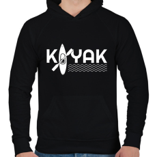 PRINTFASHION Kayaker - Férfi kapucnis pulóver - Fekete