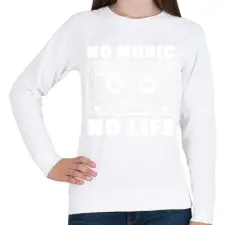 PRINTFASHION Kazetta - Női pulóver - Fehér női pulóver, kardigán
