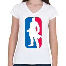 PRINTFASHION Kazuya Mishima - Női V-nyakú póló - Fehér női póló