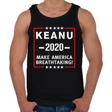 PRINTFASHION Keanu - Férfi atléta - Fekete atléta, trikó