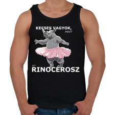 PRINTFASHION kecses, mint egy rinocérosz - Férfi atléta - Fekete atléta, trikó