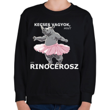 PRINTFASHION kecses, mint egy rinocérosz - Gyerek pulóver - Fekete gyerek pulóver, kardigán