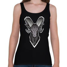 PRINTFASHION kecske - Női atléta - Fekete női trikó