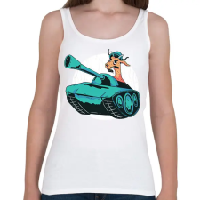 PRINTFASHION Kecske tankban - Női atléta - Fehér női trikó