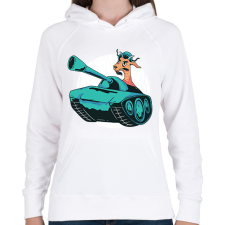 PRINTFASHION Kecske tankban - Női kapucnis pulóver - Fehér női pulóver, kardigán