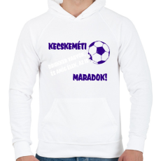 PRINTFASHION Kecskeméti drukker - Férfi kapucnis pulóver - Fehér