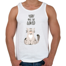 PRINTFASHION Kedvenc cicám - Férfi atléta - Fehér atléta, trikó