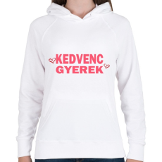PRINTFASHION Kedvenc gyerek! - Női kapucnis pulóver - Fehér