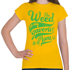 PRINTFASHION Kedvenc gyomom - Női póló - Sárga