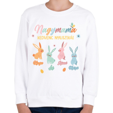 PRINTFASHION Kedvenc nyuszikák - Névvel - Gyerek pulóver - Fehér gyerek pulóver, kardigán
