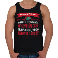 PRINTFASHION Kedves Télapó - Férfi atléta - Fekete