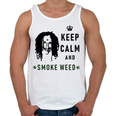 PRINTFASHION KEEP CALM2 - Férfi atléta - Fehér