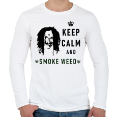 PRINTFASHION KEEP CALM2 - Férfi hosszú ujjú póló - Fehér