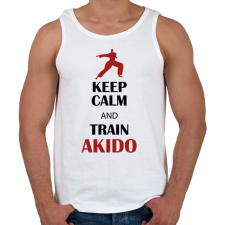 PRINTFASHION Keep calm - Akido - Férfi atléta - Fehér atléta, trikó