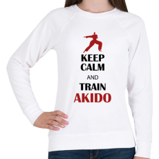 PRINTFASHION Keep calm - Akido - Női pulóver - Fehér