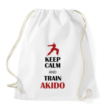 PRINTFASHION Keep calm - Akido - Sportzsák, Tornazsák - Fehér tornazsák