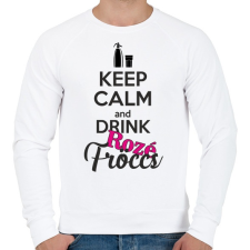 PRINTFASHION Keep calm and drink rozé fröccs - Férfi pulóver - Fehér férfi pulóver, kardigán