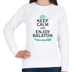 PRINTFASHION Keep Calm and Enjoy Balaton - Női pulóver - Fehér