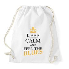 PRINTFASHION Keep calm - Blues - Sportzsák, Tornazsák - Fehér tornazsák