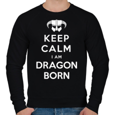 PRINTFASHION Keep calm - Férfi pulóver - Fekete