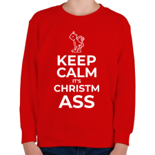 PRINTFASHION KEEP CALM ITS CHRISTMASS - Gyerek pulóver - Piros gyerek pulóver, kardigán