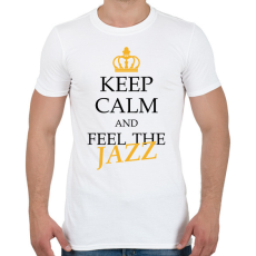 PRINTFASHION Keep calm - Jazz - Férfi póló - Fehér