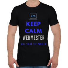 PRINTFASHION KEEP CALM WEBMASTER - Férfi póló - Fekete