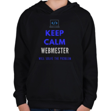 PRINTFASHION KEEP CALM WEBMASTER - Gyerek kapucnis pulóver - Fekete