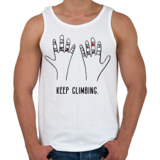 PRINTFASHION Keep climbing - Férfi atléta - Fehér atléta, trikó