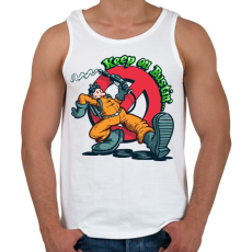 PRINTFASHION keep on bustin.. - Férfi atléta - Fehér