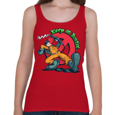 PRINTFASHION keep on bustin.. - Női atléta - Cseresznyepiros