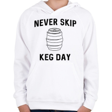 PRINTFASHION keg day - Gyerek kapucnis pulóver - Fehér gyerek pulóver, kardigán