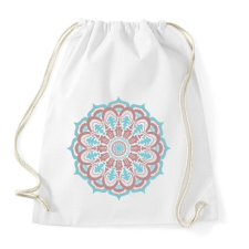 PRINTFASHION Kék-barna mandala - Sportzsák, Tornazsák - Fehér tornazsák