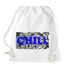 PRINTFASHION Kék CHILL - Sportzsák, Tornazsák - Fehér tornazsák