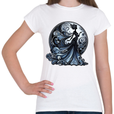 PRINTFASHION Kék lady - Női póló - Fehér női póló