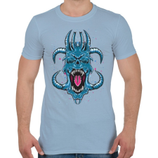 PRINTFASHION Kék ördög - Férfi póló - Világoskék férfi póló