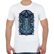 PRINTFASHION Kék vászon - Férfi póló - Fehér