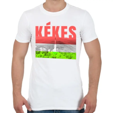PRINTFASHION Kékes - Férfi póló - Fehér