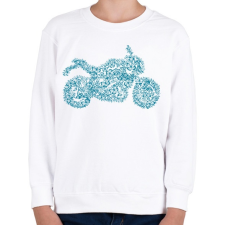 PRINTFASHION kékmotor - Gyerek pulóver - Fehér gyerek pulóver, kardigán