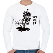 PRINTFASHION keleti6 - Férfi pulóver - Fehér férfi pulóver, kardigán