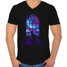 PRINTFASHION Kell a tér  - Férfi V-nyakú póló - Fekete