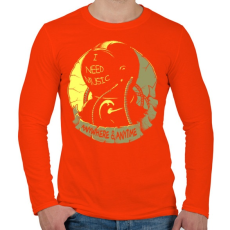 PRINTFASHION Kell a zene - Férfi hosszú ujjú póló - Narancs