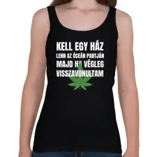 PRINTFASHION Kell egy ház lenn az óceán partján 3 - Női atléta - Fekete női trikó