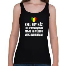 PRINTFASHION Kell egy ház lenn az óceán partján - Női atléta - Fekete