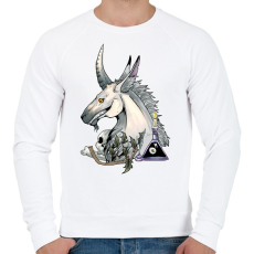 PRINTFASHION Kelpi - Férfi pulóver - Fehér