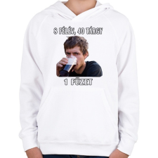 PRINTFASHION Kemény az egyetem! - Gyerek kapucnis pulóver - Fehér gyerek pulóver, kardigán
