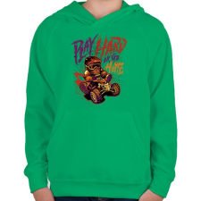 PRINTFASHION Kemény játék - Gyerek kapucnis pulóver - Zöld gyerek pulóver, kardigán