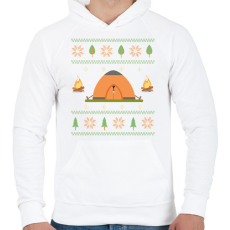 PRINTFASHION Kempinges csúnya pulcsi - Férfi kapucnis pulóver - Fehér